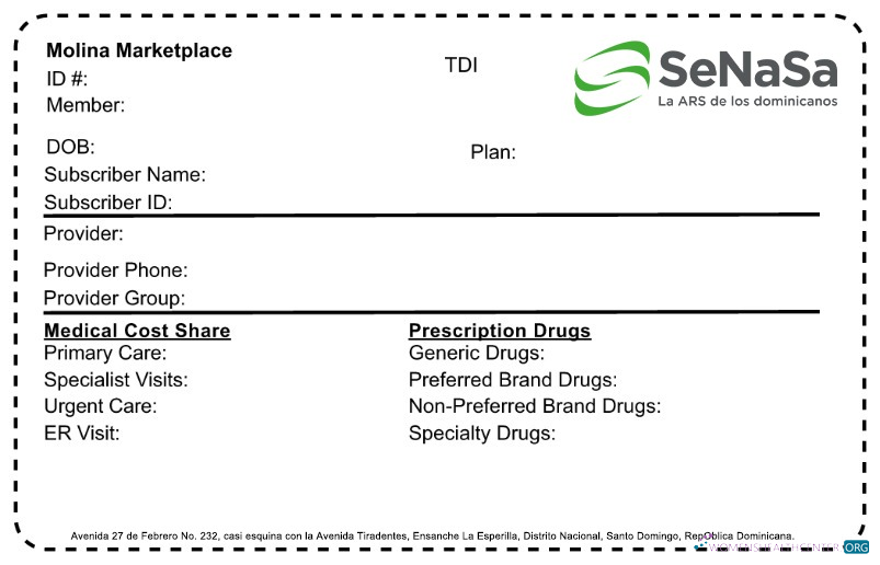Download Dominican Republic health insurance card Photoshop template